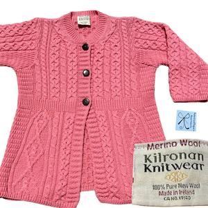 Kilronan Knitwear 100% Pure New Wool Sweater Sz S
